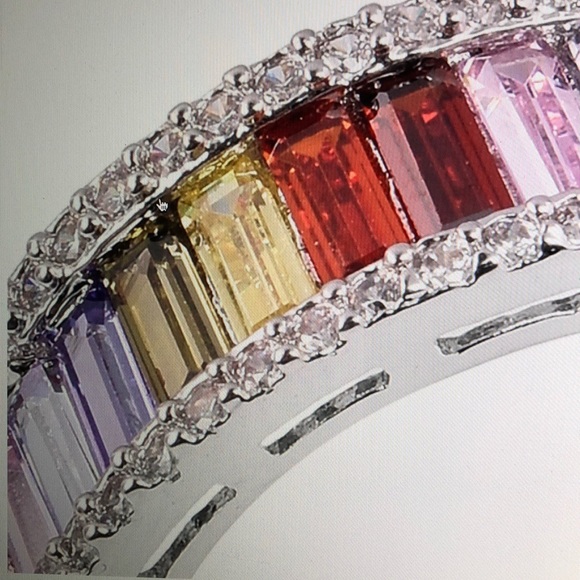 ART DECO STYLE BAND RING - Picture 2 of 4